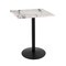 Holland Bar Stool Co 42" Tall OD214 Black Table Base 22" Diameter 30"x30" Square White Marble Top OD214-2242BWOD30SQWM - alternate 1